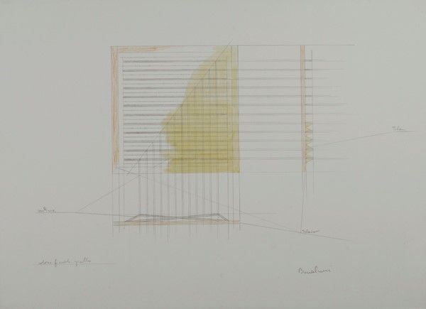 Agostino Bonalumi - Progetto per quadro giallo