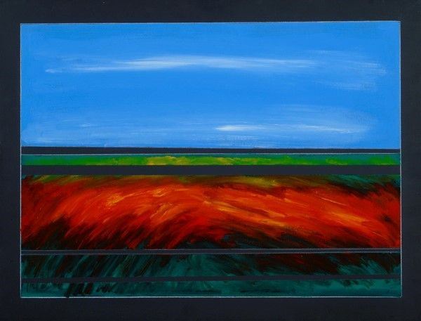 Franco Angeli : Paesaggio  ((1980-1982))  - Smalto su tela - Auction Autori Moderni e Contemporanei, Grafica ed Edizioni - Galleria Pananti Casa d'Aste