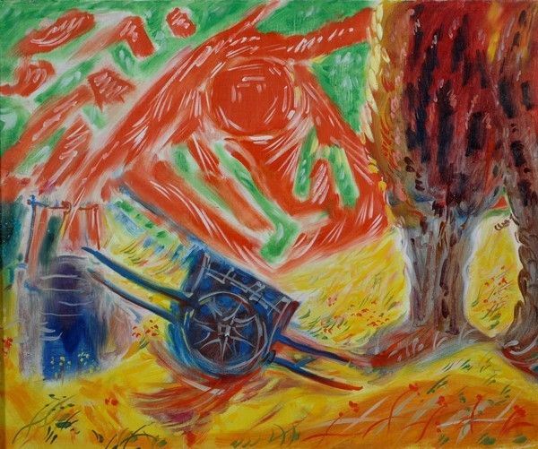 Andr&#233; Masson : La Charrette  (1948)  - Olio su tela - Auction Autori Moderni e Contemporanei, Grafica ed Edizioni - Galleria Pananti Casa d'Aste