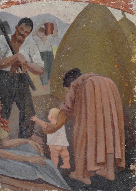 Guido Ferroni - Vita nei campi (particolare)