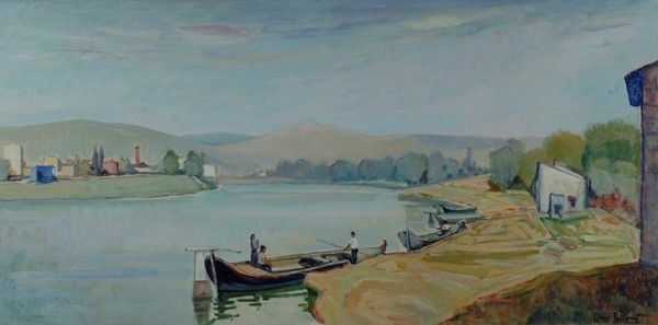 Silvio Polloni : Veduta d'Arno al Girone  (1950)  - Olio su compensato - Auction STORART: Dipinti, oggetti, arredi dal XVII al XX sec. - II - Galleria Pananti Casa d'Aste