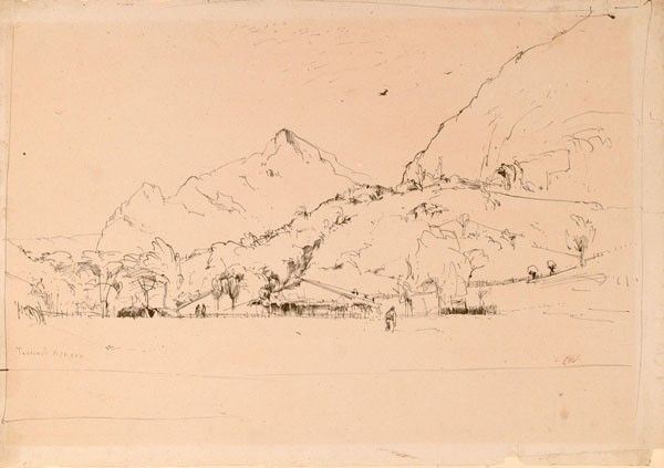 Pietro Annigoni : Tavernole, 1930  - China su carta, - Auction Arte Moderna e Contemporanea, Edizioni e Grafica - I - Galleria Pananti Casa d'Aste