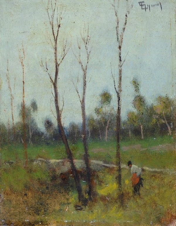 Lorenzo Gignous - Paesaggio con Figura
