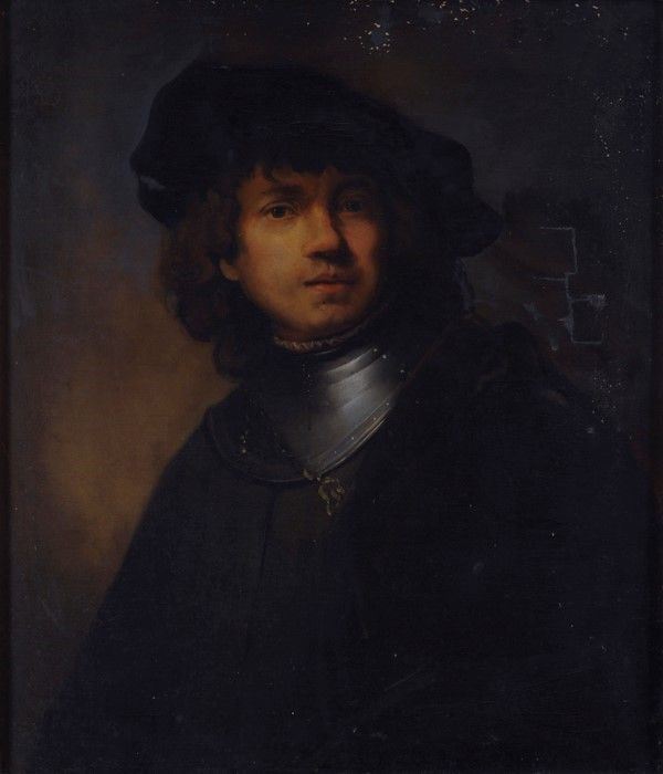 da Rembrandt : Ritratto di giovane  - Olio su tela - Auction Antiquariato - mobili, dipinti e oggetti di arredo - I - Galleria Pananti Casa d'Aste