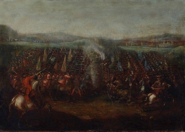 Scuola Italia Meridionale, XVIII sec. - Eserciti sul campo di battaglia