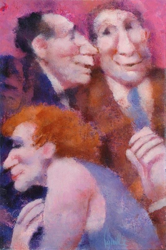 Remo Squillantini : Malignità  (1994)  - Olio su tavola - Auction Antiquariato - mobili, dipinti e oggetti di arredo - I - Galleria Pananti Casa d'Aste