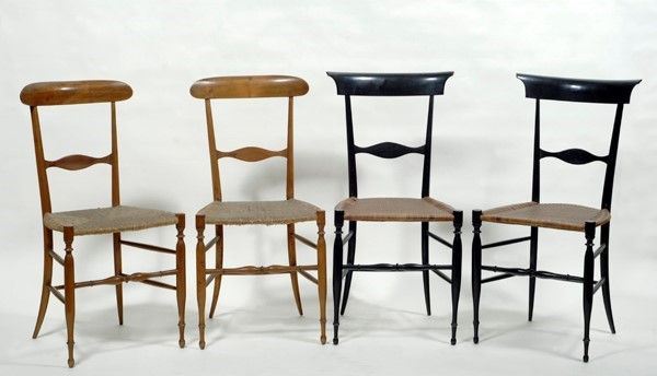 Quattro sedie Chiavarine  - Asta Antiquariato - mobili, dipinti e oggetti di arredo - I - Galleria Pananti Casa d'Aste
