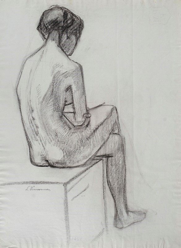 Attr. a Enrico Ludolf Verworner - Studi di Nudo Femminile