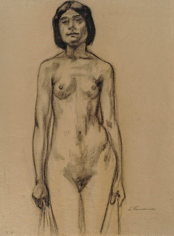 Attr. a Enrico Ludolf Verworner - Studi di Nudo Femminile