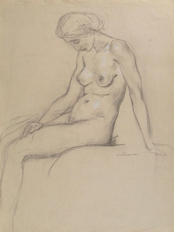 Attr. a Enrico Ludolf Verworner - Studi di Nudo Femminile