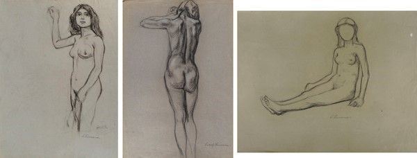 Attr. a Enrico Ludolf Verworner - Nudi femminili