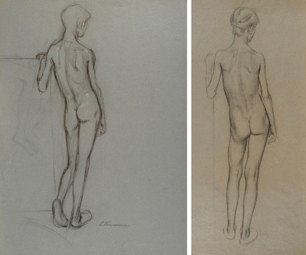 Attr. a Enrico Ludolf Verworner - Studio per Nudo