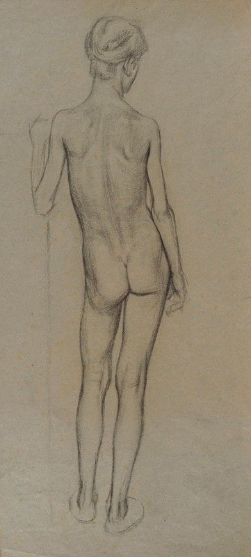 Attr. a Enrico Ludolf Verworner - Studio per Nudo