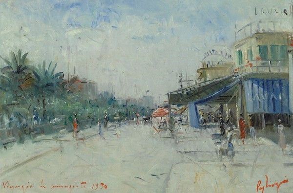 Francesco Pagliazzi : Parigi  - Olio su tela - Asta Antiquariato - mobili, dipinti e oggetti di arredo - I - Galleria Pananti Casa d'Aste