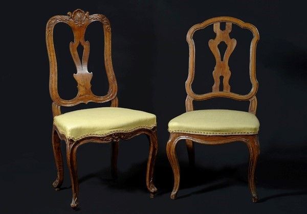 Due sedie  - Asta Antiquariato - mobili, dipinti e oggetti di arredo - I - Galleria Pananti Casa d'Aste