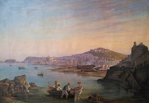 Consalvo Carelli - Veduta della Marinella, Napoli