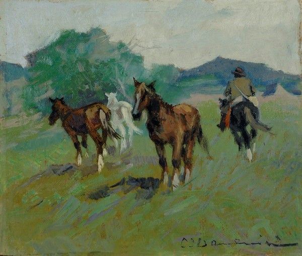 Carlo Domenici - Buttero e Cavalli