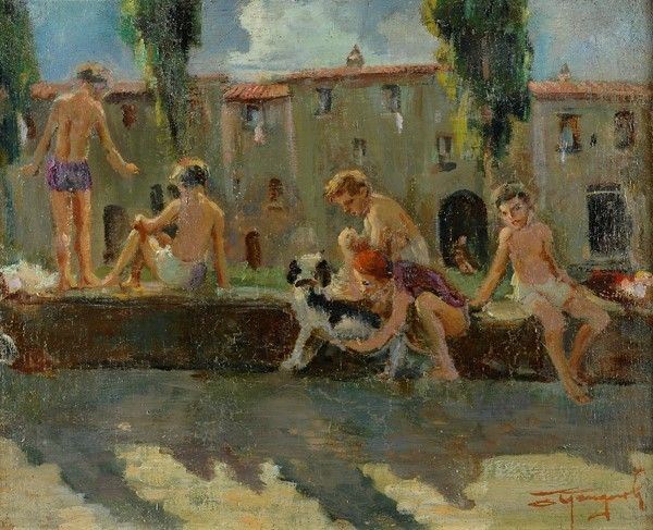 Ovidio Gragnoli - Ragazzi sul fiume