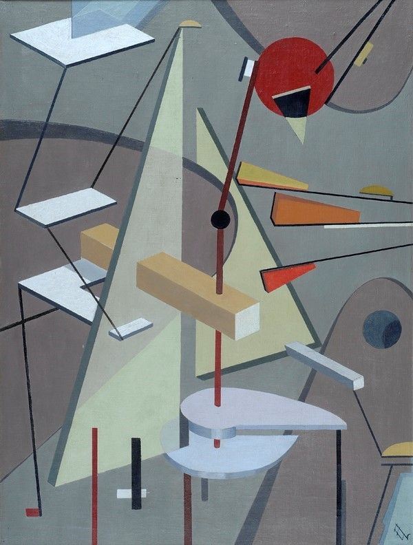 Lazar Markovich Lissitzky : Supermatismo  (anni '20)  - Olio su tela - Auction Autori del XIX e XX sec. - I - Galleria Pananti Casa d'Aste