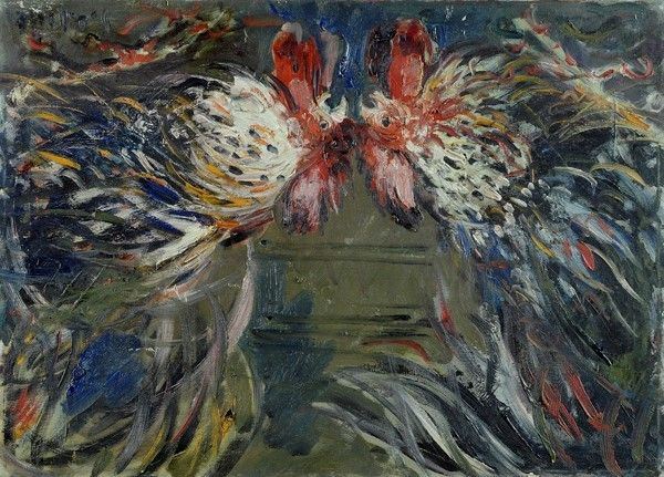 Emanuele Cappello : Battaglia di galli  - Olio su tela - Auction AUTORI DEL XIX E XX SEC - Galleria Pananti Casa d'Aste
