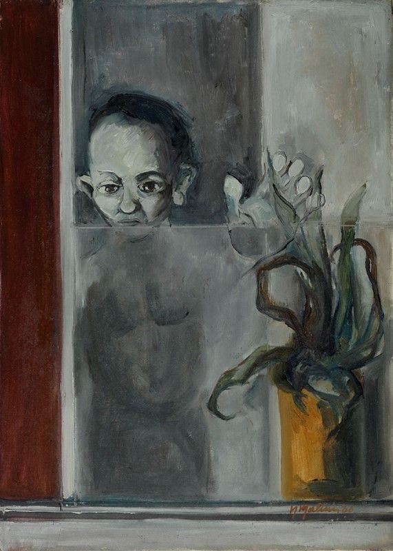 Nazzareno Malinconi : Finestra con bambino  (1966)  - Olio su tela - Asta ARTE MODERNA E CONTEMPORANEA - Galleria Pananti Casa d'Aste