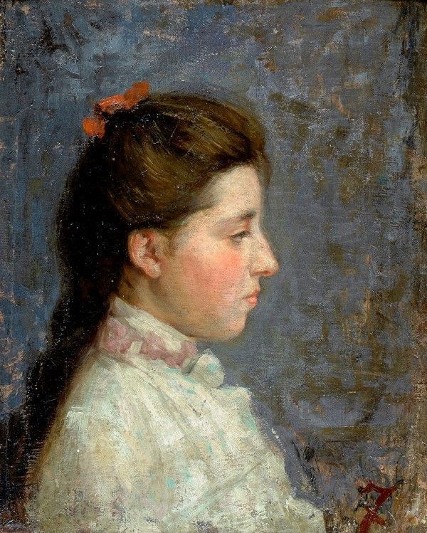 Anonimo, XX sec. - Ragazza di profilo