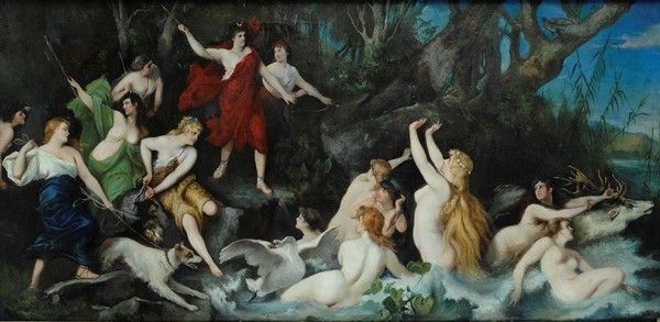Attr. a Hans Makart - La caccia di Diana