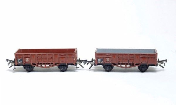 Due carri merci a sponde basse  Fleischmann  - Asta MODELLISMO FERROVIARIO TRENINI DA COLLEZIONE - Galleria Pananti Casa d'Aste