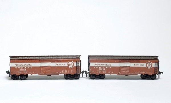 Due carri merci Merchandise Service Pennsylvania 83204 mod. 1427 Fleischmann  - Auction C'ERA UNA VOLTA - Galleria Pananti Casa d'Aste