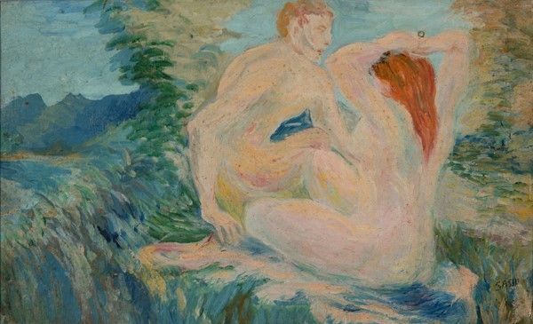 Aligi Sassu - Fauno e ninfa