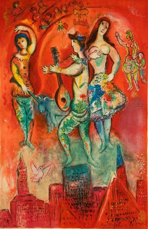 Marc Chagall : Carmen  - Litografia su carta Arches - Asta Arte moderna e contemporanea, Grafica ed edizioni - Galleria Pananti Casa d'Aste