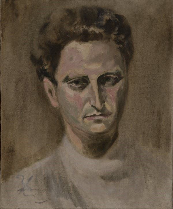 Carlo Levi : Autoritratto  (1939)  - Olio su tela - Asta Autori del XIX e XX sec. - I - Galleria Pananti Casa d'Aste