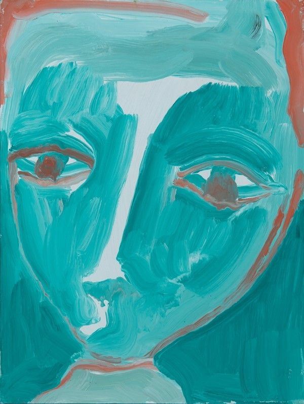 Virgilio Guidi : La testa verde  (1970)  - Olio su tela - Asta STORART: Dipinti, oggetti, arredi dal XVII al XX sec. - II - Galleria Pananti Casa d'Aste