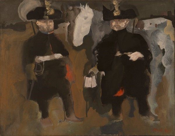 Ugo Attardi - Carabinieri a Cavallo