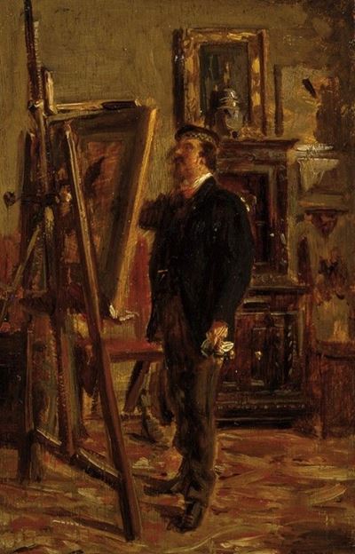 Cristiano Banti al Cavalletto (1865)