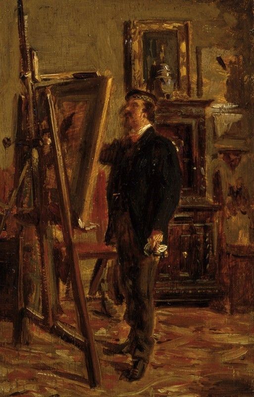 Cristiano Banti al cavalletto (1865)