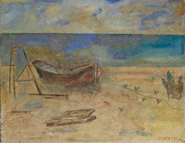 Piero Vignozzi - Barca sulla spiaggia