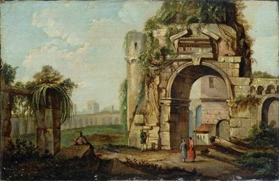 Paesaggio con Rovine e Figure