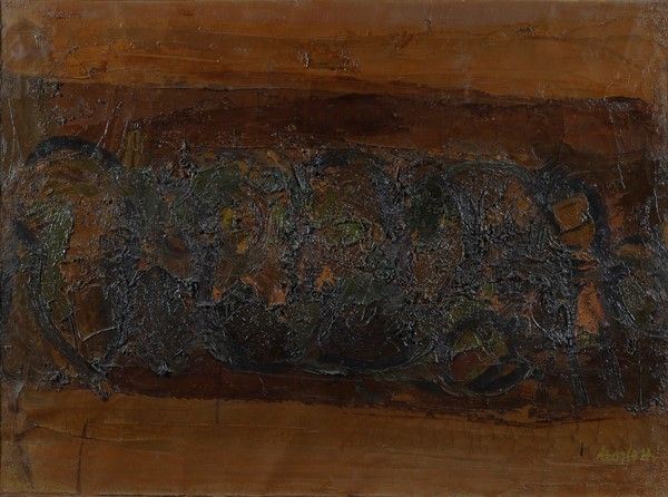 Ennio Morlotti : Composizione  (1966)  - Olio su tela - Auction Autori del XIX e XX sec. - I - Galleria Pananti Casa d'Aste