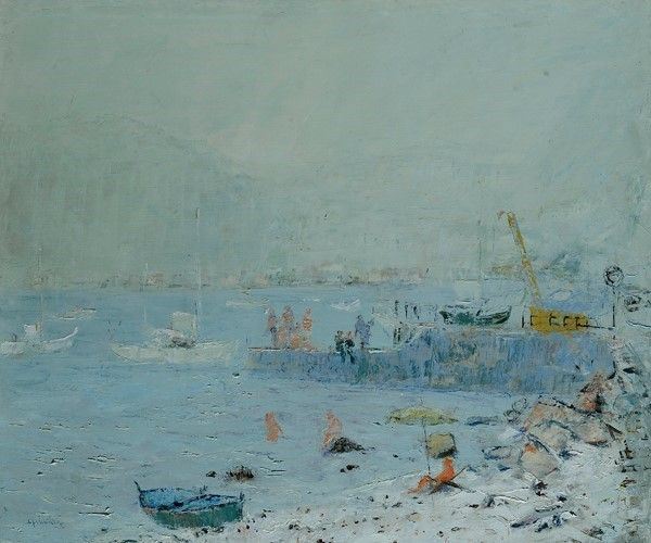 Adriano Spilimbergo : Sestri Levante  (1970)  - Olio su tela - Auction Autori del XIX e XX sec. - I - Galleria Pananti Casa d'Aste