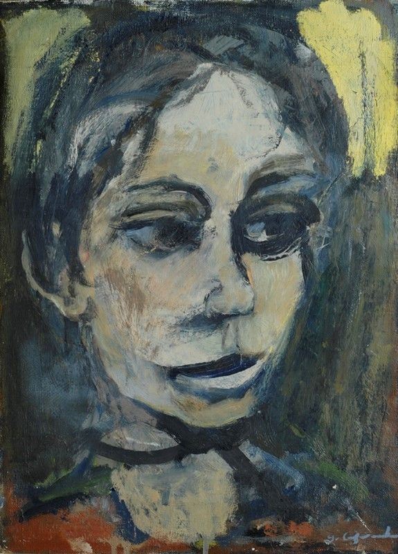 Ugo Capocchini : Volto  - Olio su tela - Auction STORART: Dipinti, oggetti, arredi dal XVII al XX sec. - II - Galleria Pananti Casa d'Aste
