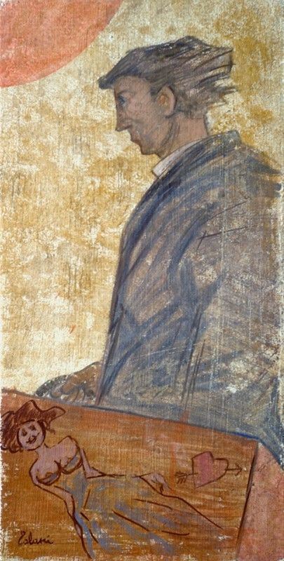 Giampaolo Talani : Figura  - Affresco - Asta Autori del XIX e XX sec. - I - Galleria Pananti Casa d'Aste
