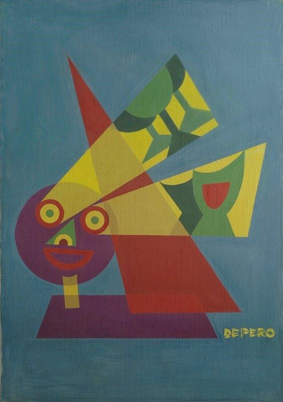 Fortunato Depero : Senza titolo  (anni '30)  - Tempera su tela - Auction Autori del XIX e XX sec. - I - Galleria Pananti Casa d'Aste