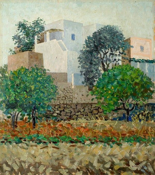 Giovanni Colacicchi - Case sul giardino