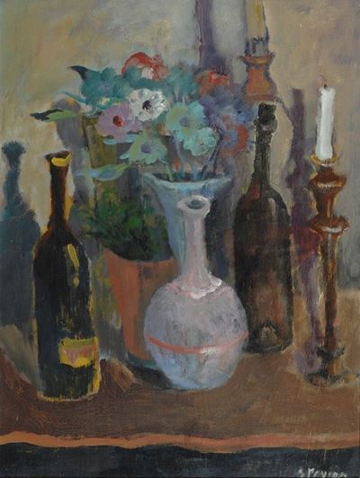 Natura Morta con Bottiglie