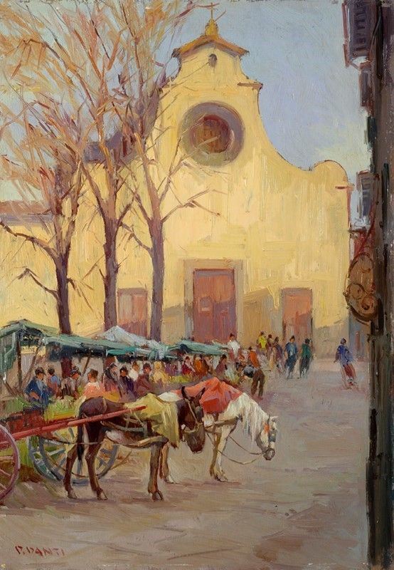 Piero Danti - Mercatino in Santo Spirito