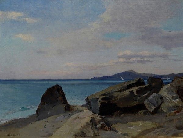 Alfonso Hollaender - Paesaggio costiero