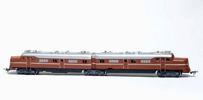Locomotore Elettrico Doppia Motrice Marrone e Grigio DL 800 1949/57 Marklin