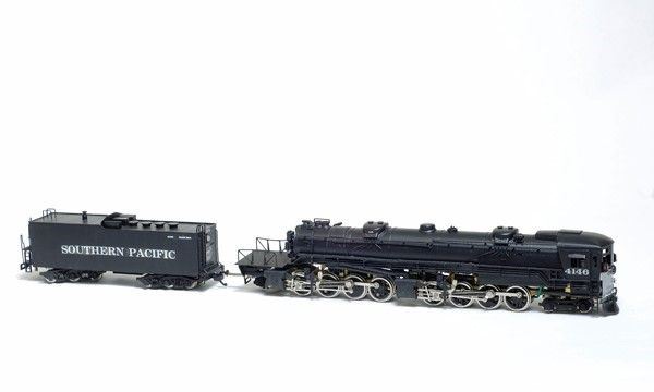 Locomotiva a vapore in ottone Southern Pacific 4272 con Tender  mod 4-8-8-2  Akane  - Auction C'ERA UNA VOLTA - Galleria Pananti Casa d'Aste