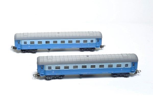 Due Carrozze Passeggeri F.s. Mod. 217 Anno 1956/61 Pocher